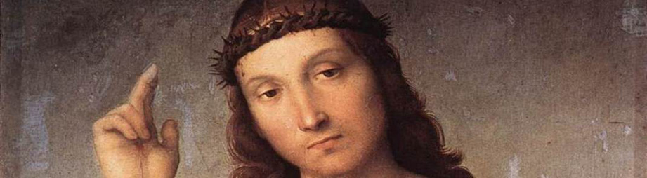 Raphael: The Blessing Christ / De zegenende Christus, detail, 1505